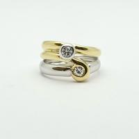 ANELLO oro18kt diamanti naturali
