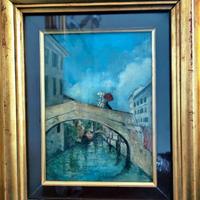 Paesaggio veneziano dipinto ad olio