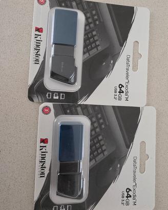 2 chiavette usb 64 gb datatraveler exodia m
