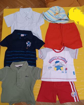Lotto abbigliamento estivo neonato 9-12 mesi