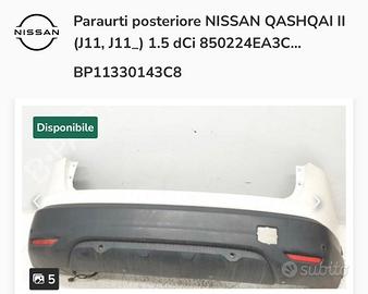 Paraurti posteriore qashqai j11 originale bianco