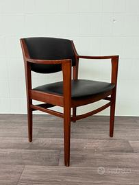 Poltrona stile scandinavo anni 70 in legno