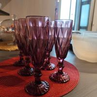 set 6 calici color glicine 