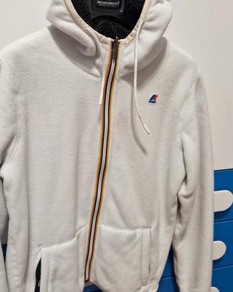 Felpa K-Way P.Jack Sherpa polar reversibile biaca