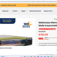 MATERASSO OLIMPOFLEX 190x140 altezza 30 cm