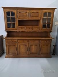 Credenza vetrina in castagno massello