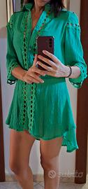 Vestito/ Copricostume verde smeraldo
