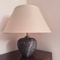 Lampada da tavolo vintage in vetro maculato