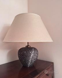 Lampada da tavolo vintage in vetro maculato