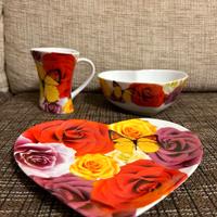 Nuovo Set per colazione tre pezzi colorato