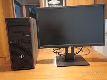 PC Fujitsu + Monitor Asus,3 anni,usato pochissimo