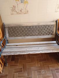 Panca in ferro e legno