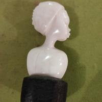 Antica statuina donna africana primi '800.