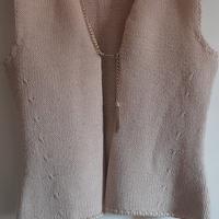 Gilet gi maglia, Nazareno Chiatti beige con catena