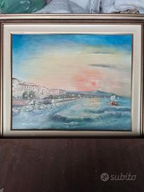 Quadro paesaggistico marino incorniciato