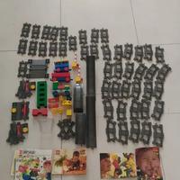 Lotto Lego Duplo Ferrovia Treno Binari e Carrozze