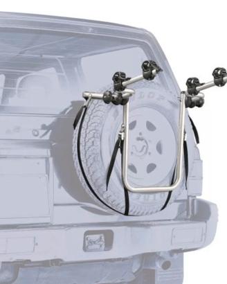 Portabici per ruota scorta posteriore jeep