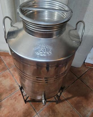 Contenitore olio 50 lt in acciaio