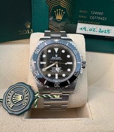 Rolex Submariner no data 41 mm 124060 nuovo
