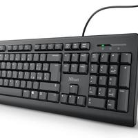 ⌨️IT/RUS QWERTY USB 2.0 Wired Keyboard Black 102t