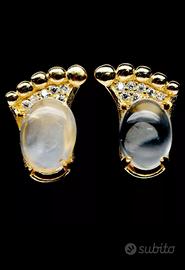 Orecchini in argento con pietra di luna 