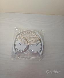 Cuffie Sony bianche, accessori audio, musica