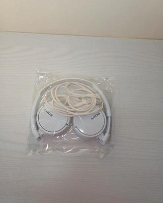 Cuffie Sony bianche, accessori audio, musica