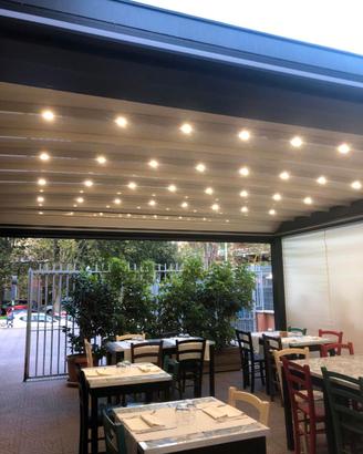 Pergotenda nera in alluminio inossidabile GIBUS