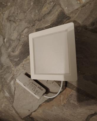 6 Lampada plafoniera quadrata Led 9w 4000k