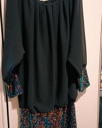 vestito con paillettes multicolore 