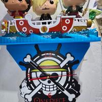 one piece orologio con base per personaggi