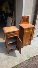 coppia di comodine style vintage