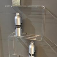 Mensola plexiglas doccia  portaoggetti griglia