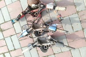 manubrio piaggio vespa px 125 150 200 sterzo epoca