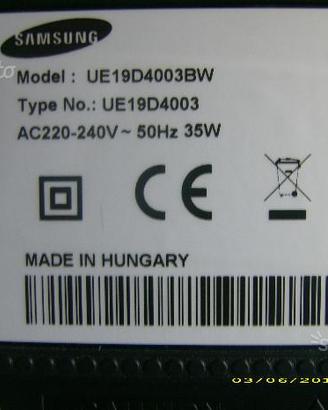 Scheda monitor/tv samsung 19"