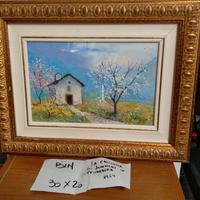 DIPINTO BIN  LA CHIESETTA DI JOVENCAN EN PRIMAVERA