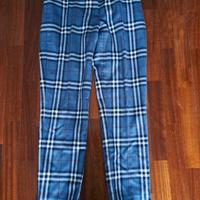 Pantaloni dritti scozzesi blu invernali tg. S-M