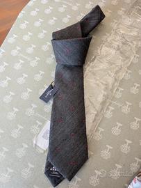 cravatta grigia di lana hackett 