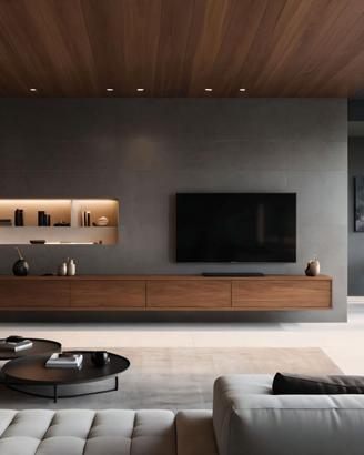 Parete attrezzata mobile TV design su misura