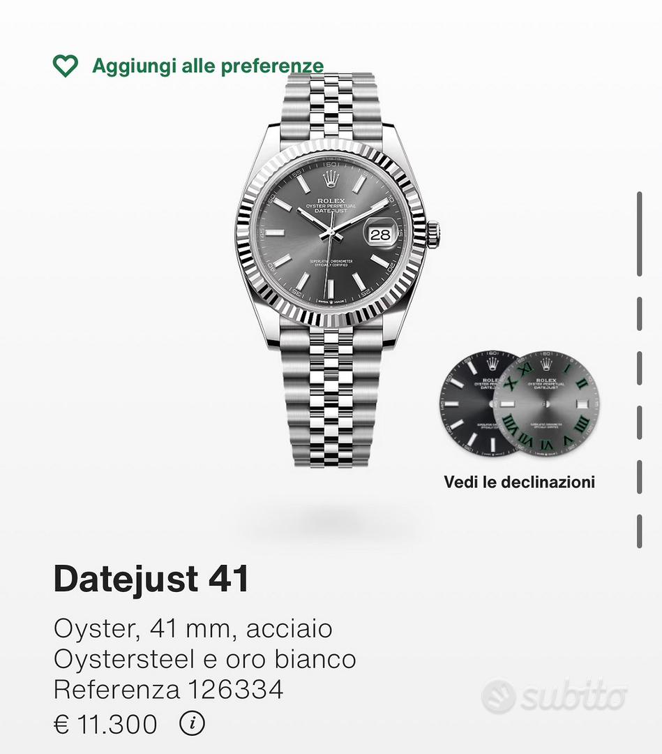 Rolex Datejust 41 Nuovo Full Set Abbigliamento e Accessori In - Main Image