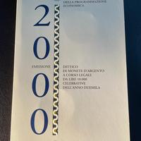 Dittico 10000 lire in Argento emissione 2000