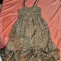 Vestito seta marrone animalier - tg. L