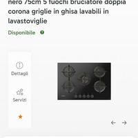 Piano cottura nuovo indesit ing 72t/bk