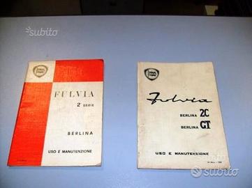 Libretti uso e manutenzione Lancia, Fulvia e Alfa