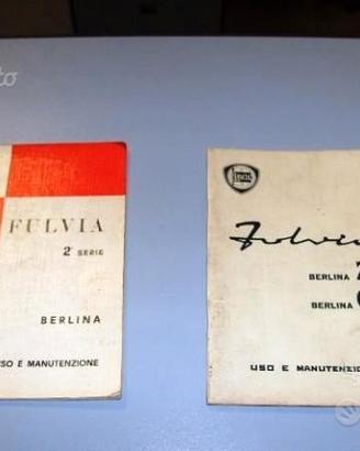 Libretti uso e manutenzione Lancia, Fulvia e Alfa