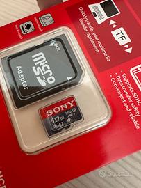 Scheda sony 512gb con adattatore