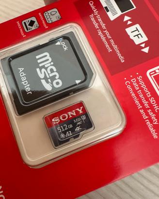 Scheda sony 512gb con adattatore