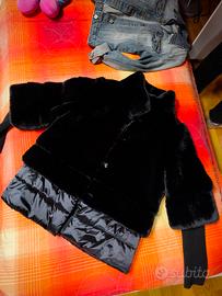 pellicciotto eco Bata nero Taglia small nuovo 
