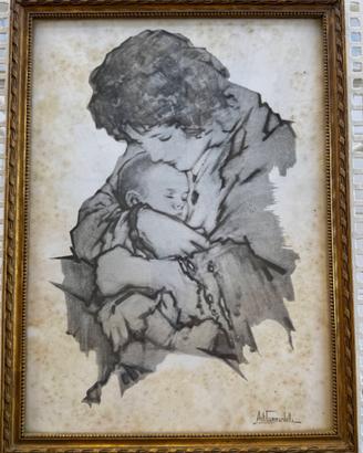 Serigrafia "Madre con Bambino" A.Gambardella