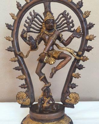 SPLENDIDA STATUA SHIVA NATARAJA DANZANTE